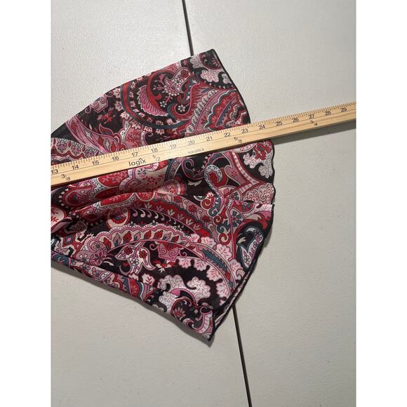 Forever 21 Women's Size Medium Pink Ruffles Paisley Print Bell Sleeve Mini Dress - Picture 6 of 11